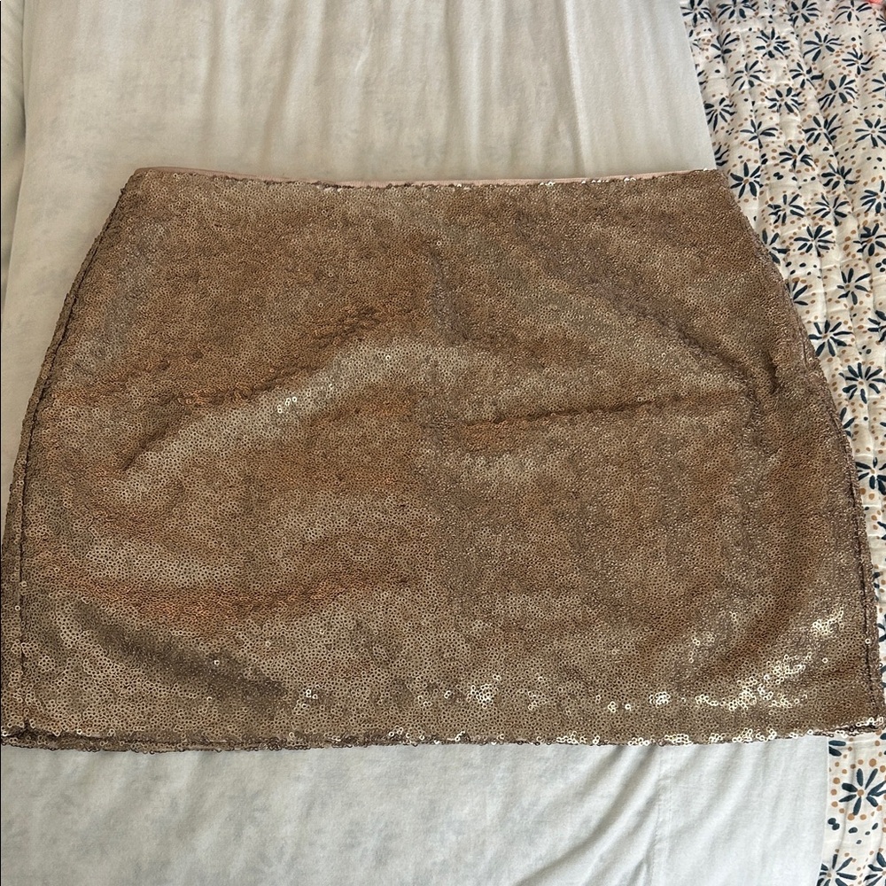 GAP Bronze Sequin Pencil Skirt